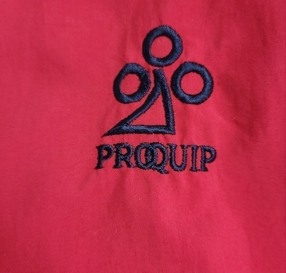 PROQUIP Golf Long Sleeve V-neck Pullover Red Lined Large - Picture 6 of 8
